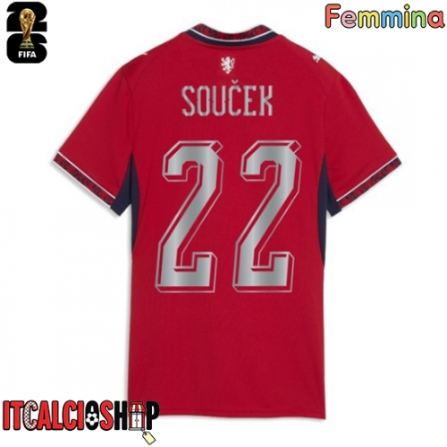 Repubblica Ceca Tomas Soucek #22 Prima Maglia Femmina Mondiali 2026 Manica Corta